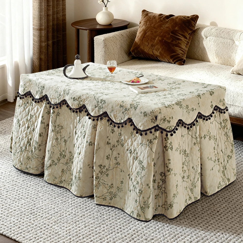 【春晓拂梅】烤火桌罩套长方形加绒加厚宋氏美学冬季取暖电烤炉罩套