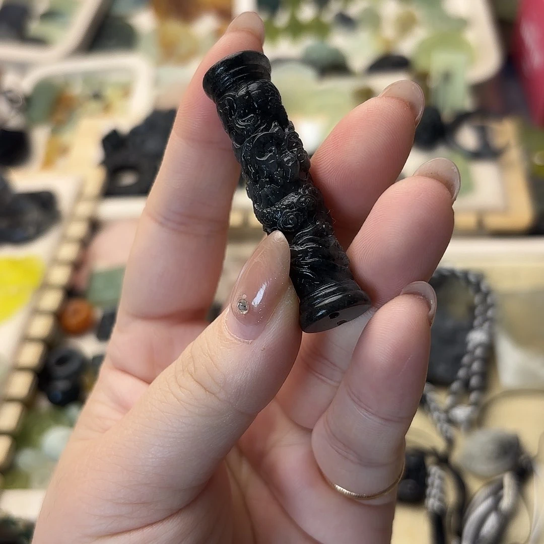 蛇纹石玉合金颈饰