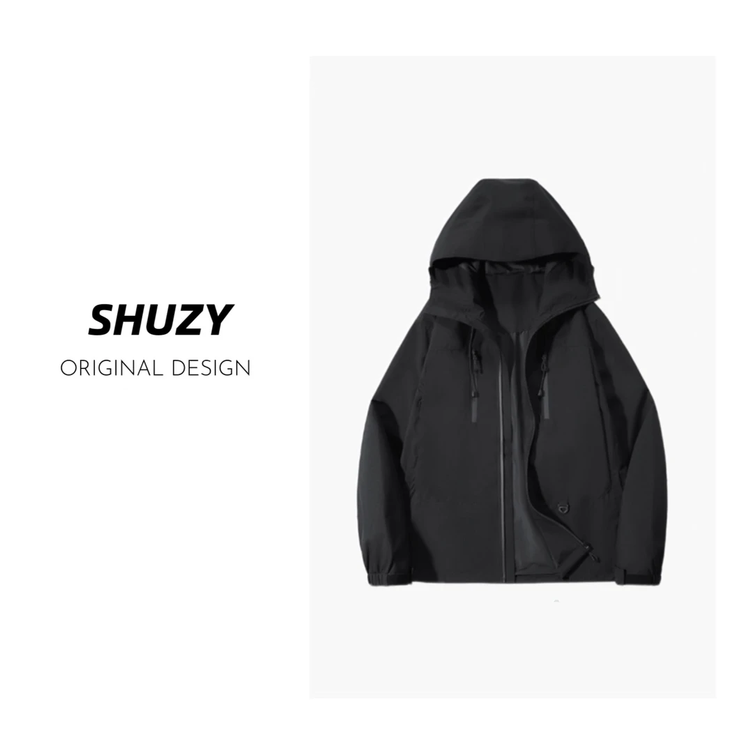 SHUZY | 「极简主义」设计感三防户外连帽冲锋衣 SZ25003