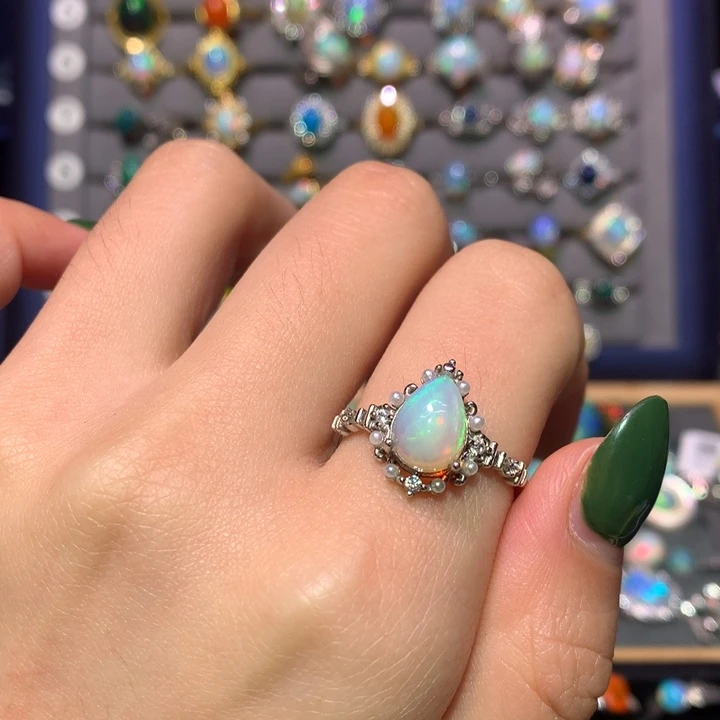 银S925镶嵌欧泊戒指款式