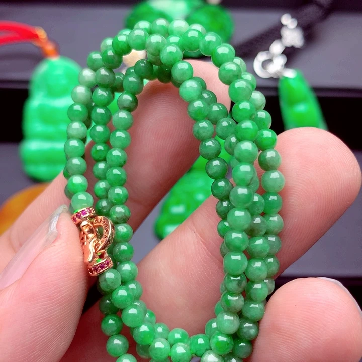 翡翠未镶嵌毛衣链