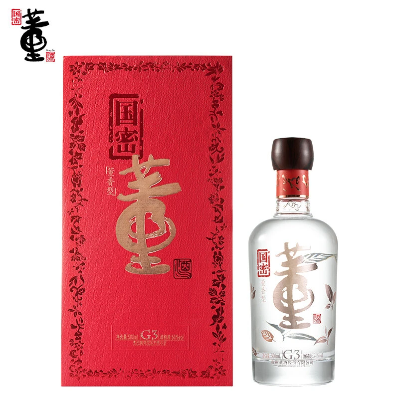 董酒 国密G系列 董香型白酒G3自饮送礼500ML*1瓶 礼盒装54度500