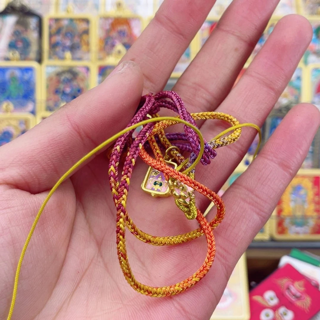 吊坠纯手绘唐卡绳子