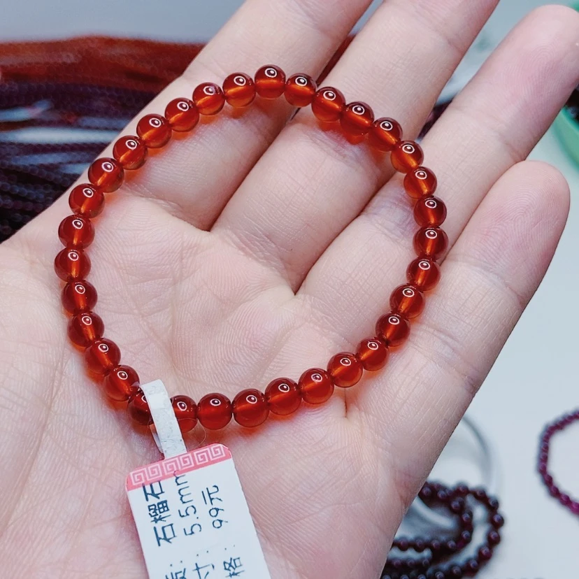 【闪购商品】手链未镶嵌石榴石5.5毫米