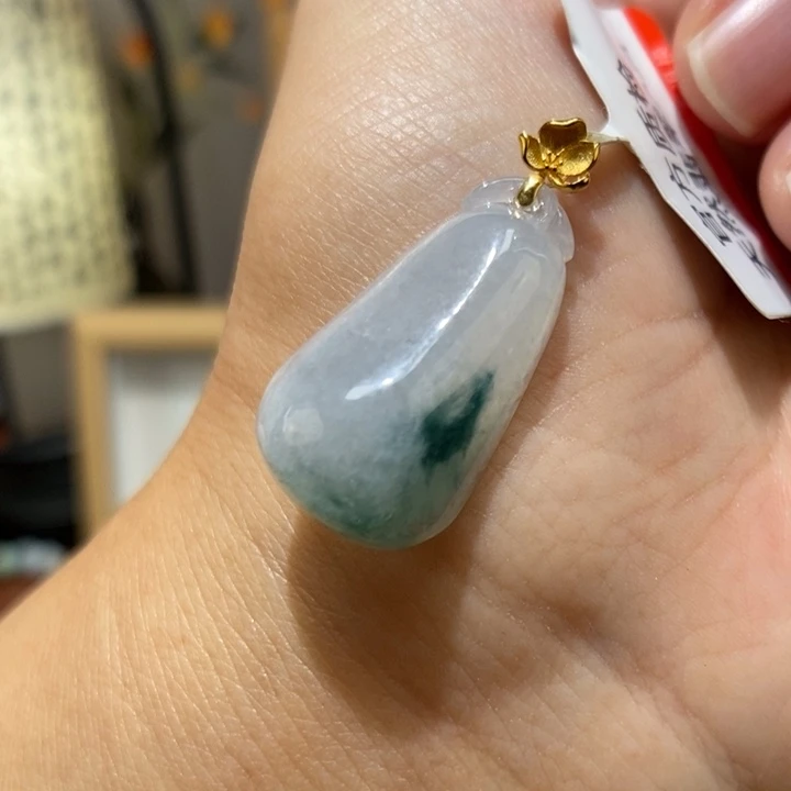 【闪购商品】颈饰18K金镶嵌翡翠13