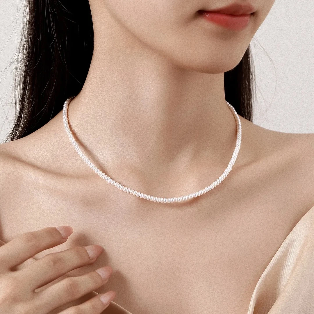 不锈钢项链 （西西）原创设计女简约小众轻奢白色其它镀层日韩颈链