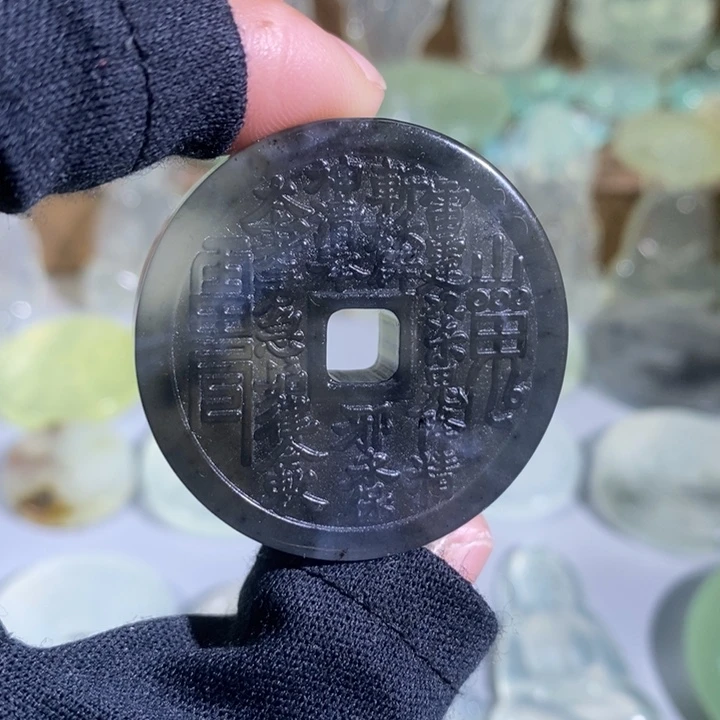 岫玉吊坠未镶嵌逗*吊坠