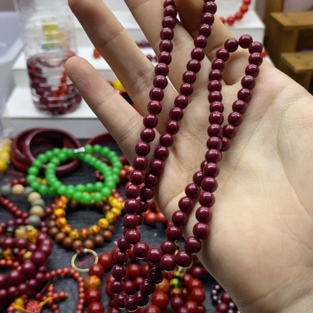 天然辰砂紫金砂三圈6mm