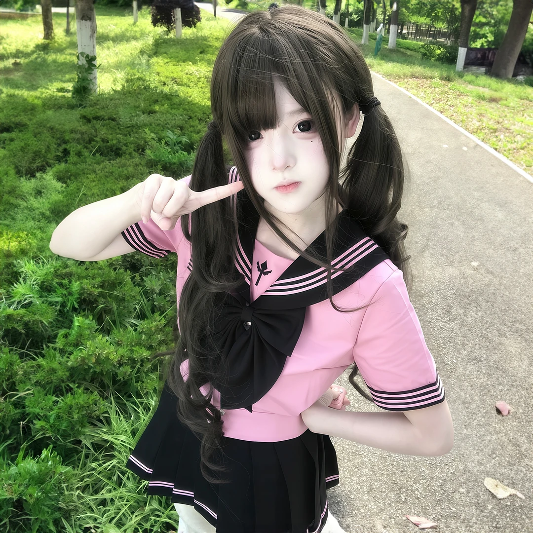 狐兔JK原创恋爱结蕾日系水手服套装女中间服短袖JK制服甜美学院风