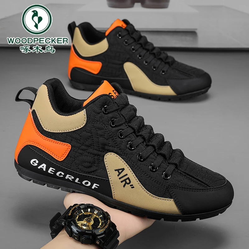 啄木鸟官方正品秋季男鞋软底防滑运动休闲鞋男士包底时尚阿甘潮鞋