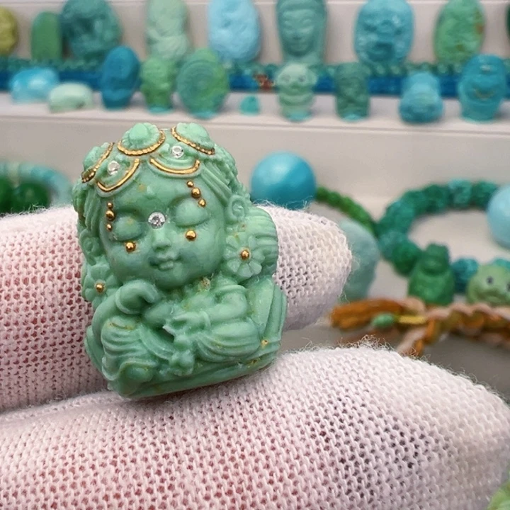 绿松石未镶嵌绿松石主播璐璐