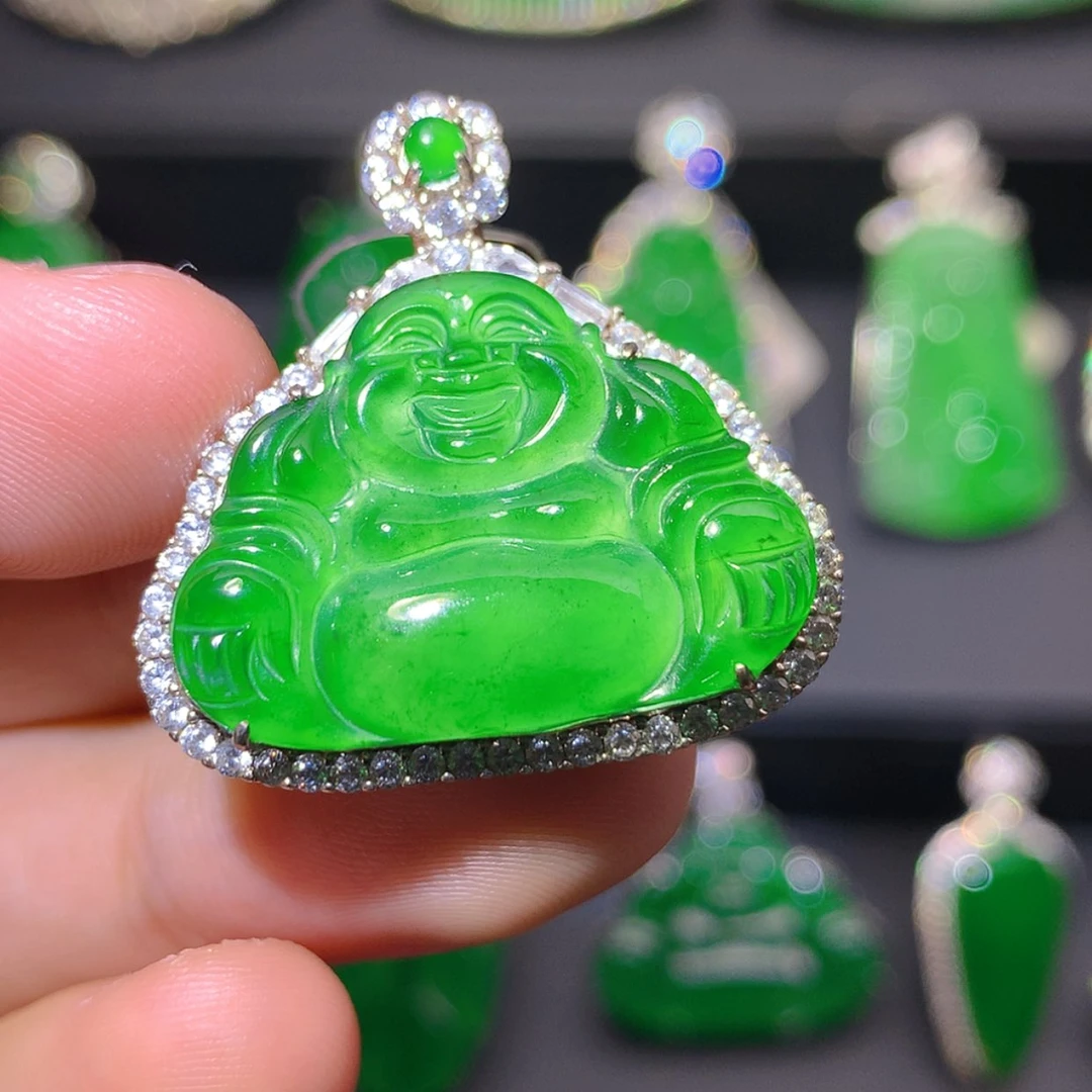 【闪购商品】翡翠银S925镶嵌吊坠(不含链)