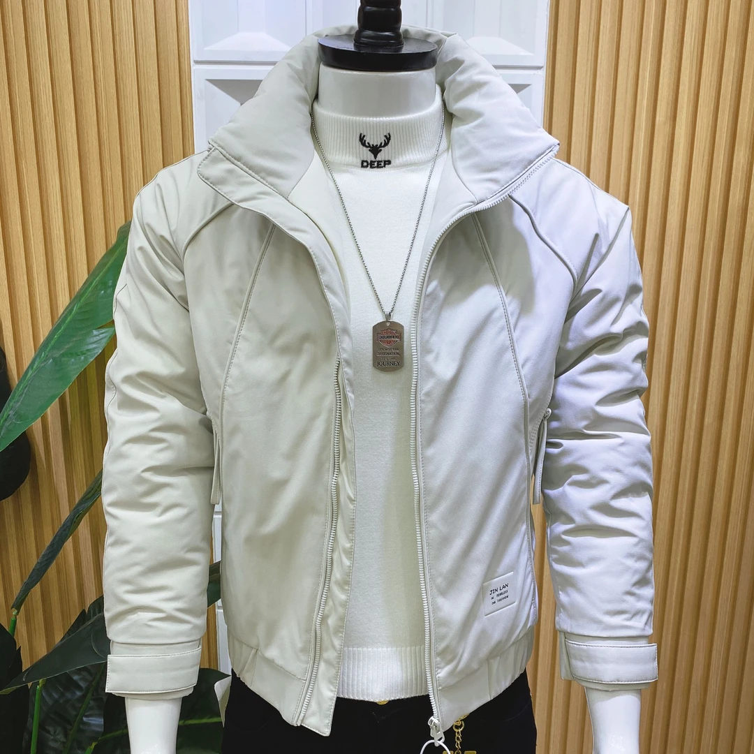 冬季男士棉服时尚简约百搭男款立领保暖棉衣冬款加厚外套休闲棉袄