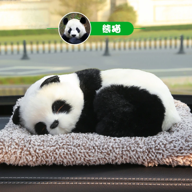 仿真熊猫仿真狗狗竹炭包除甲醛除异味新车活性炭包车载摆件