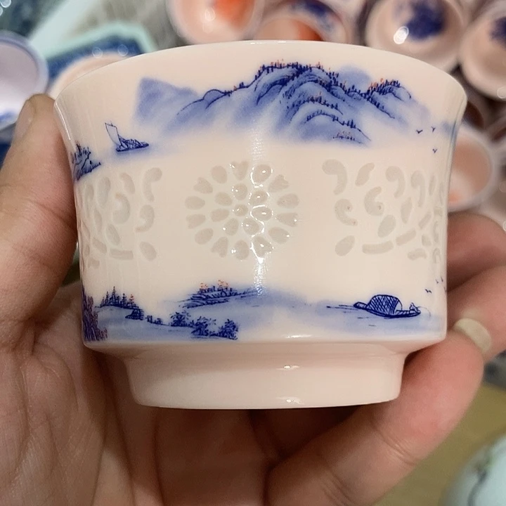 陶摆件景德镇陶瓷主人杯134555