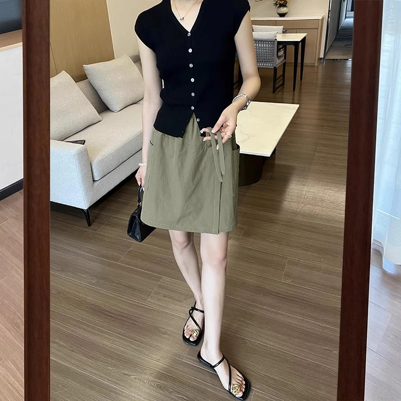 冰丝山本短裙女夏季薄2025新款休闲显瘦运动工装裙裤小个子半身裙