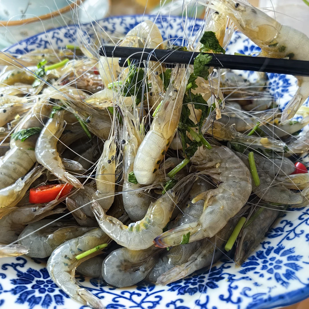 羊口小旭——当季高品质明虾青虾米虾部分带膏生腌速冻发货