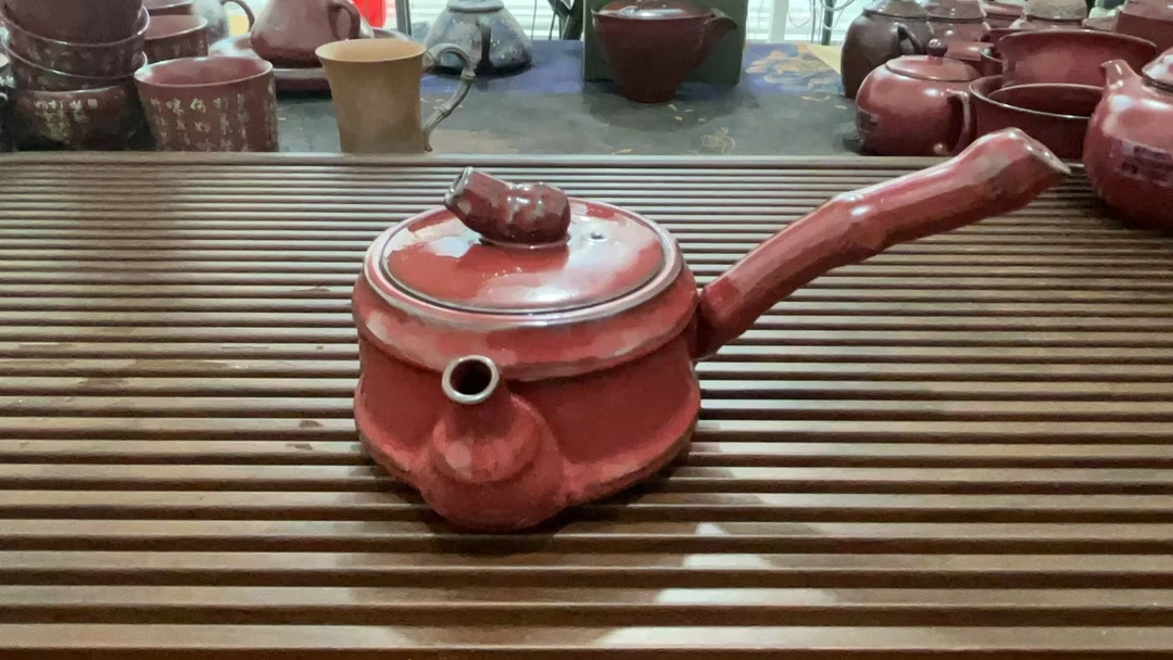 原矿老岩泥陶瓷竹节侧把单壶家用办公正把泡茶壶功夫茶具茶壶254