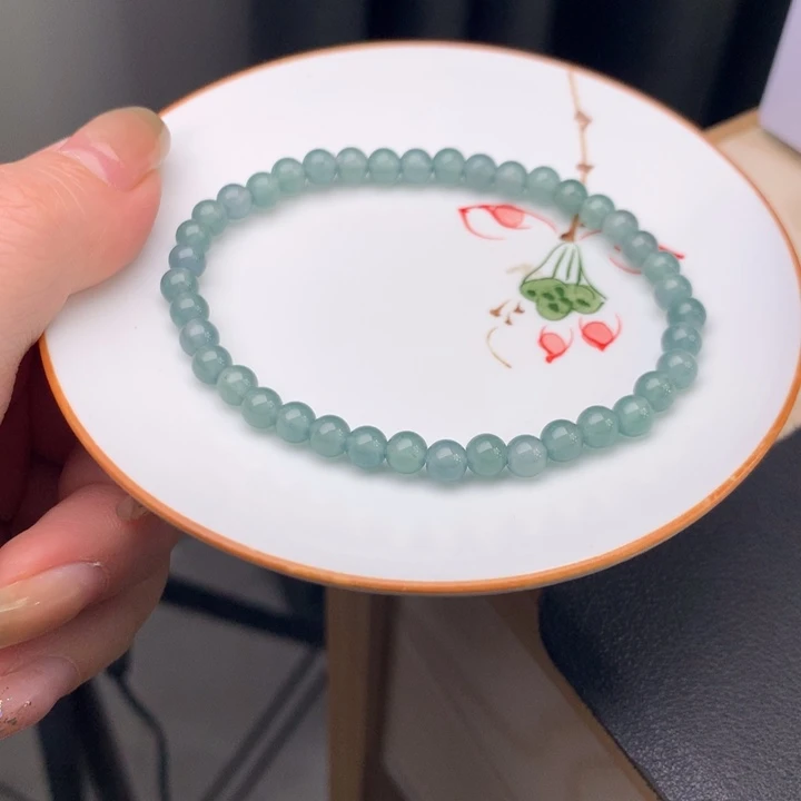 翡翠未镶嵌手链翡翠d48卡5