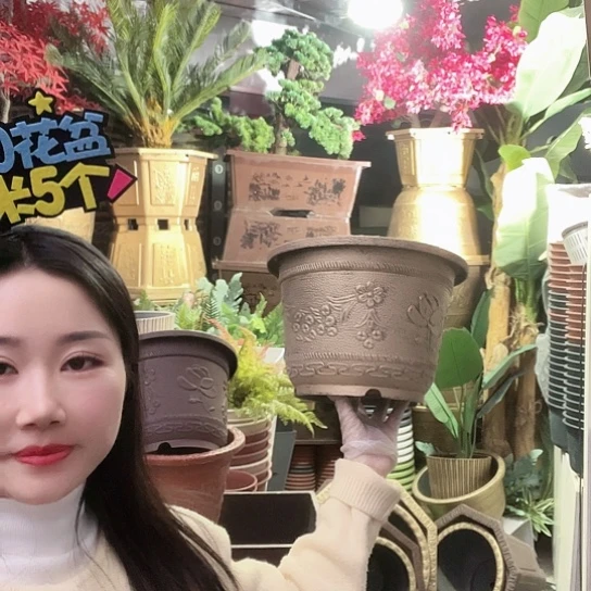 红陶梅花30盆4个有孔