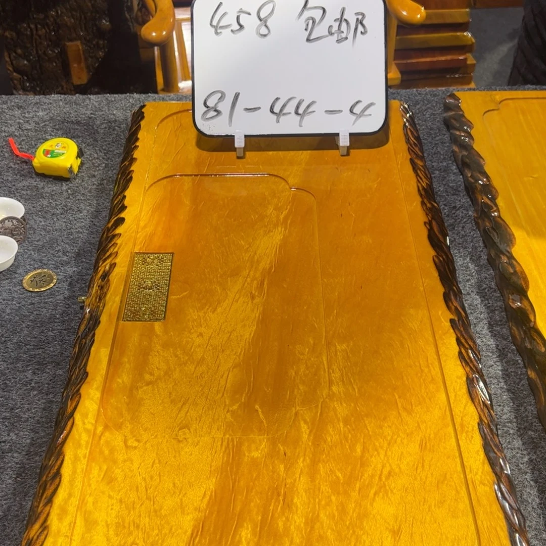 用***8缅甸大叶金丝楠实木茶盘