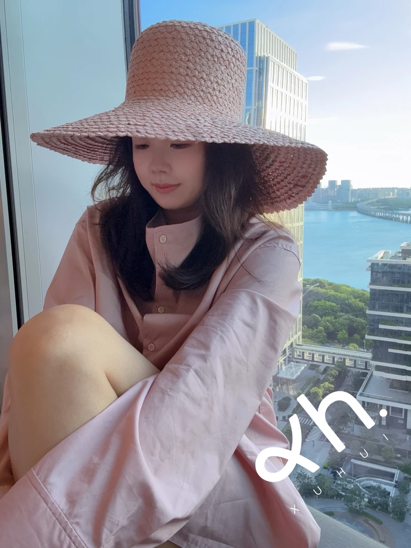 XUHUI-不规则领粉大大大衬衣