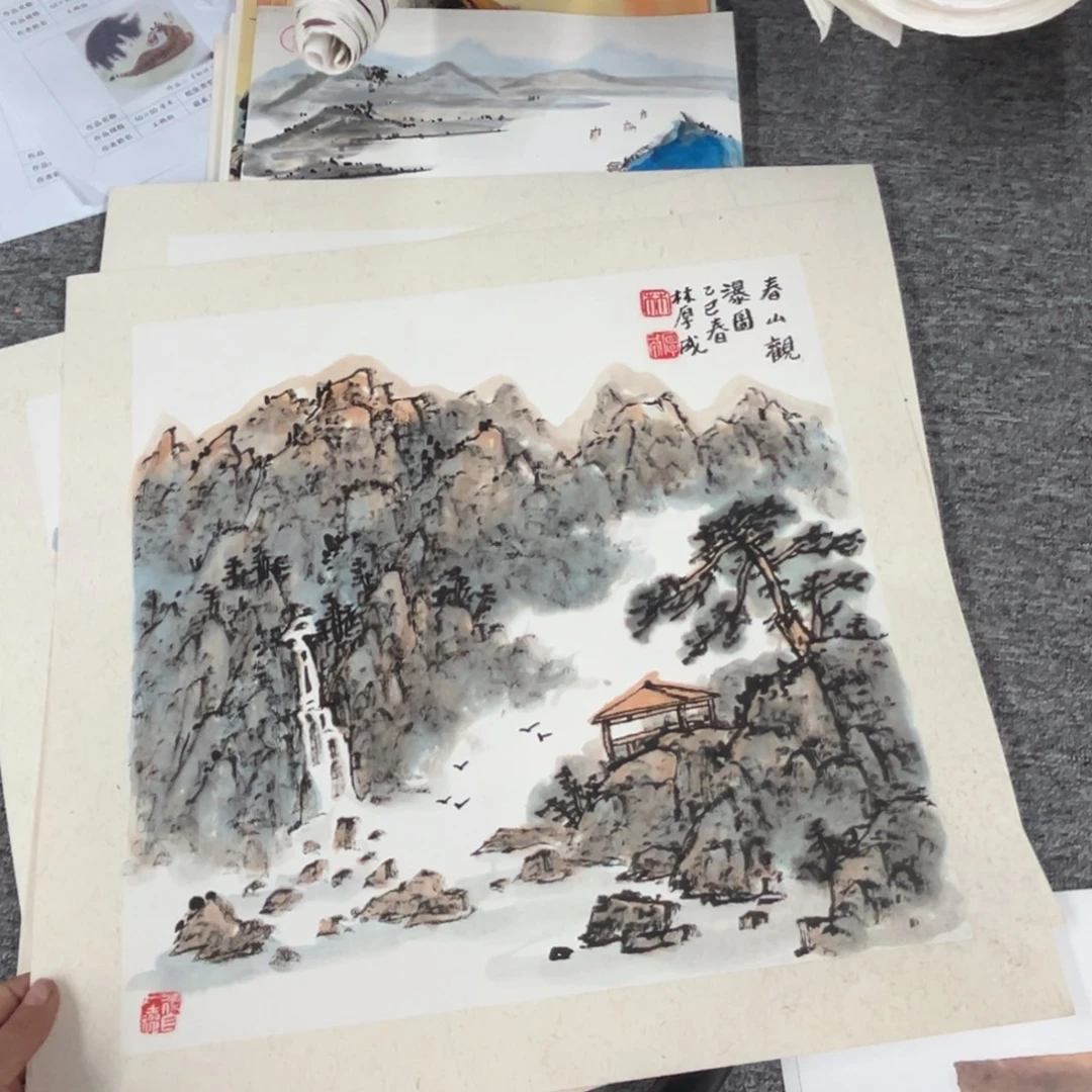 青***蛙国画绘画作品多次