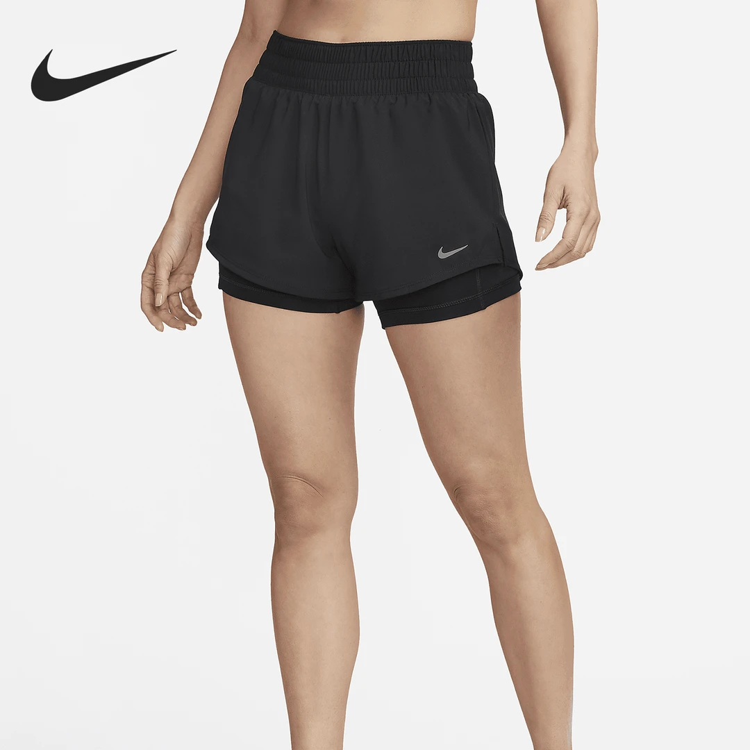 Nike/耐克正品Dri-FITOne女士二合一夏季运动短裤DX6013-010