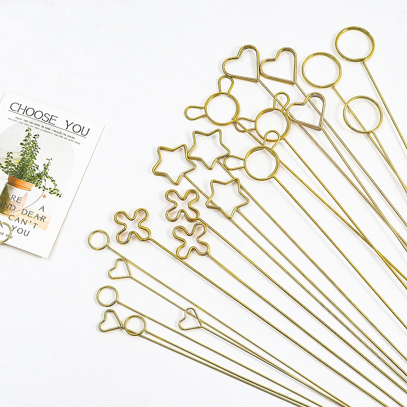 直播活动鲜花花束包装材料金属卡插花艺明信片插杆贺卡卡片花店用