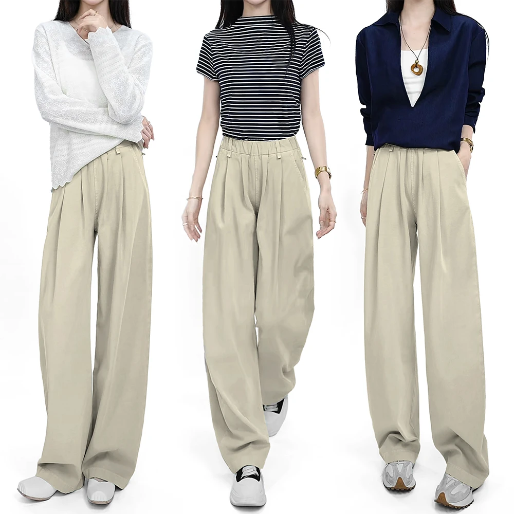 直筒牛仔裤女士2025秋冬新款弯刀裤高腰宽松显瘦轻奢垂感通勤裤子