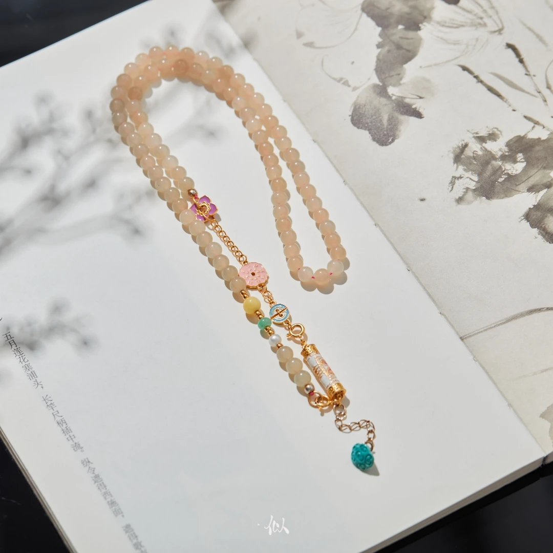 【点春枝】·似梓珠宝· 藕粉项链  SZCC2540583