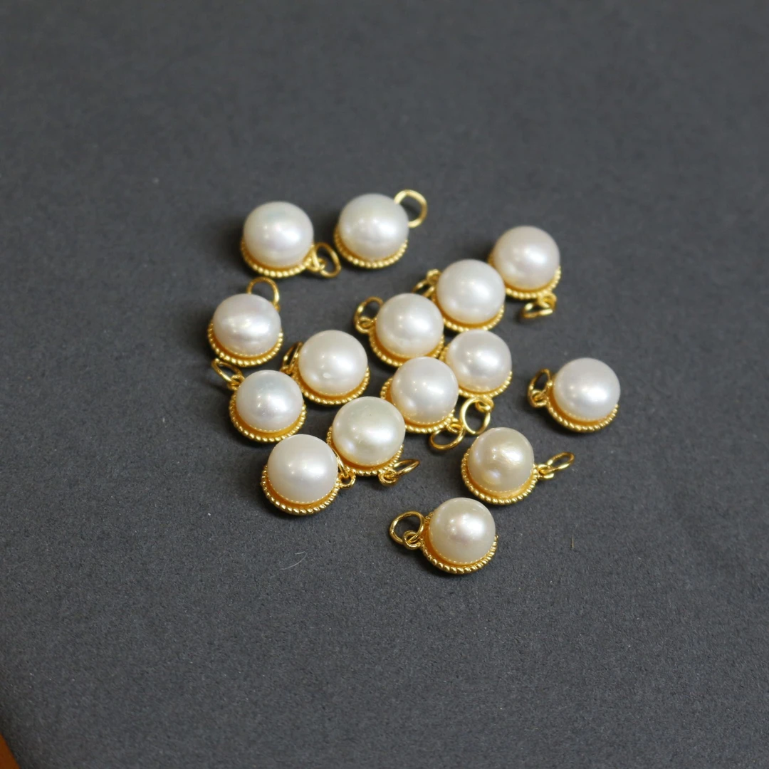 S925银小配件[9.4*8.2MM]珍珠挂件