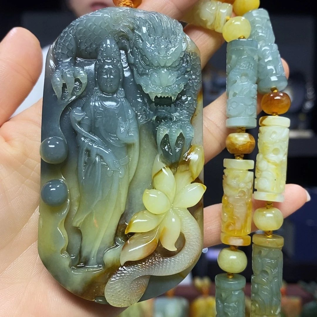 未镶嵌岫玉挂件吊坠