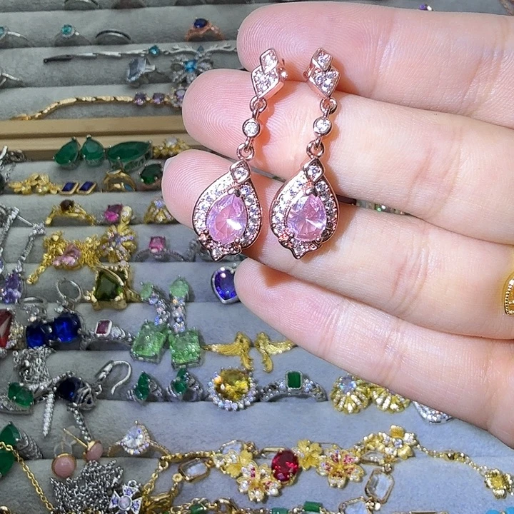 水晶戒指银S925镶嵌