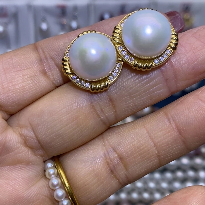 淡水珍珠珠宝首饰银S925镶嵌