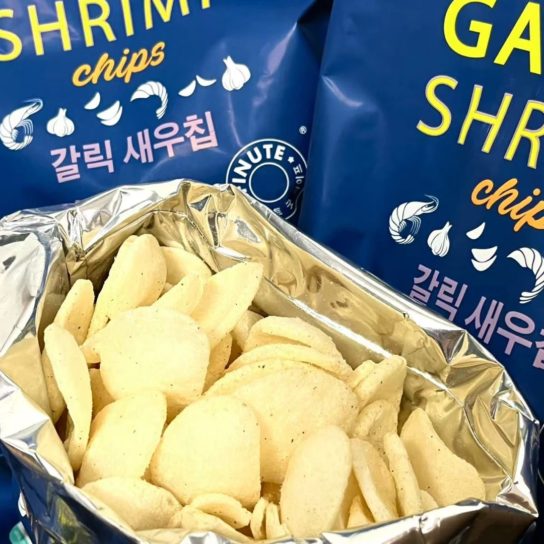 【V嘉精选】趣莱福蒜味虾片两袋100克