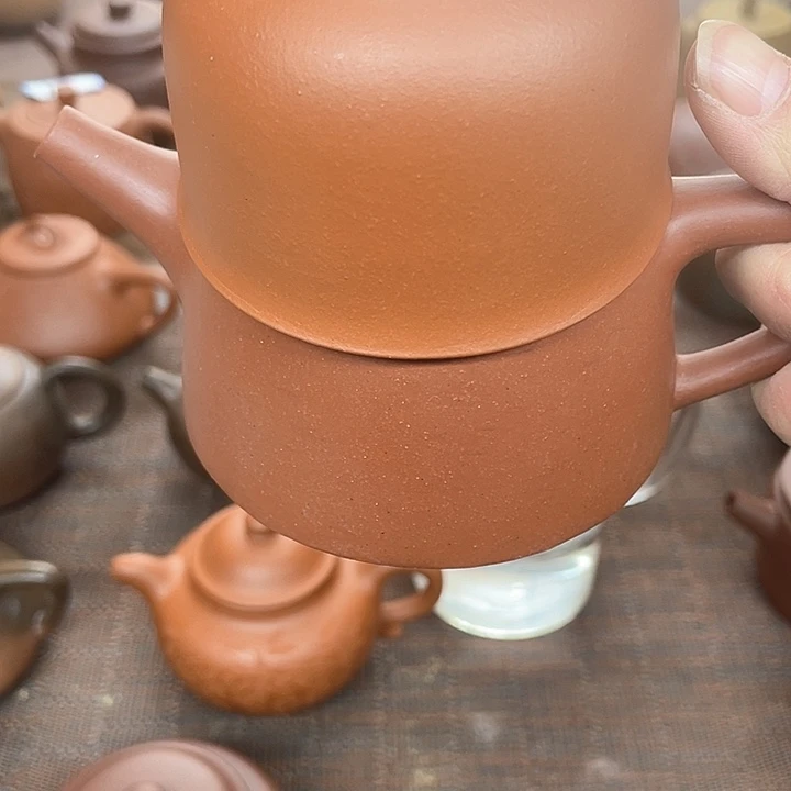 紫砂茶壶顺**然原矿红皮龙瓦瓢