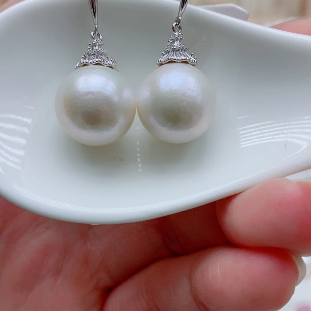 银S925镶嵌颈饰淡水珍珠14-15