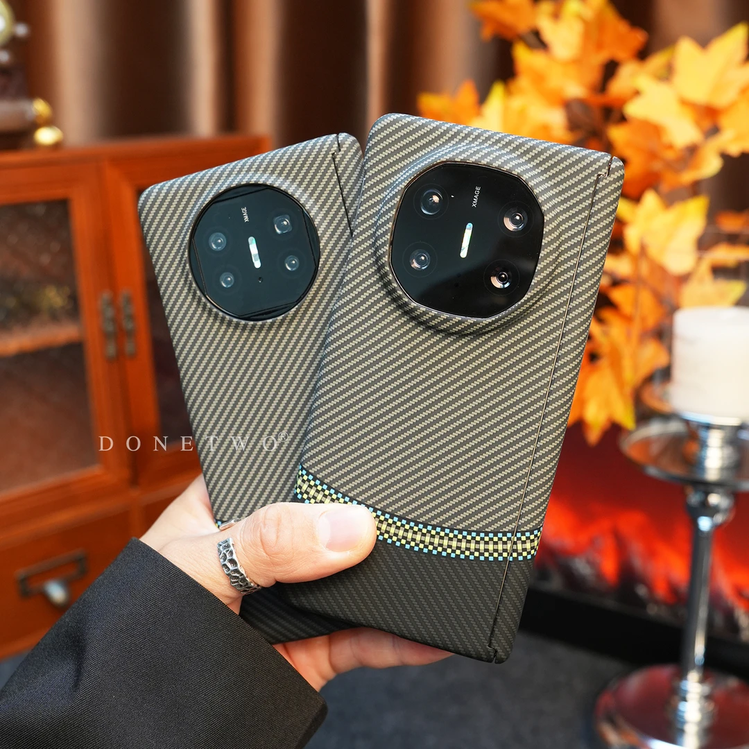 【隔断】适用夜光华为MateX6磁吸手机壳碳纤维纹matex5/X3保护壳