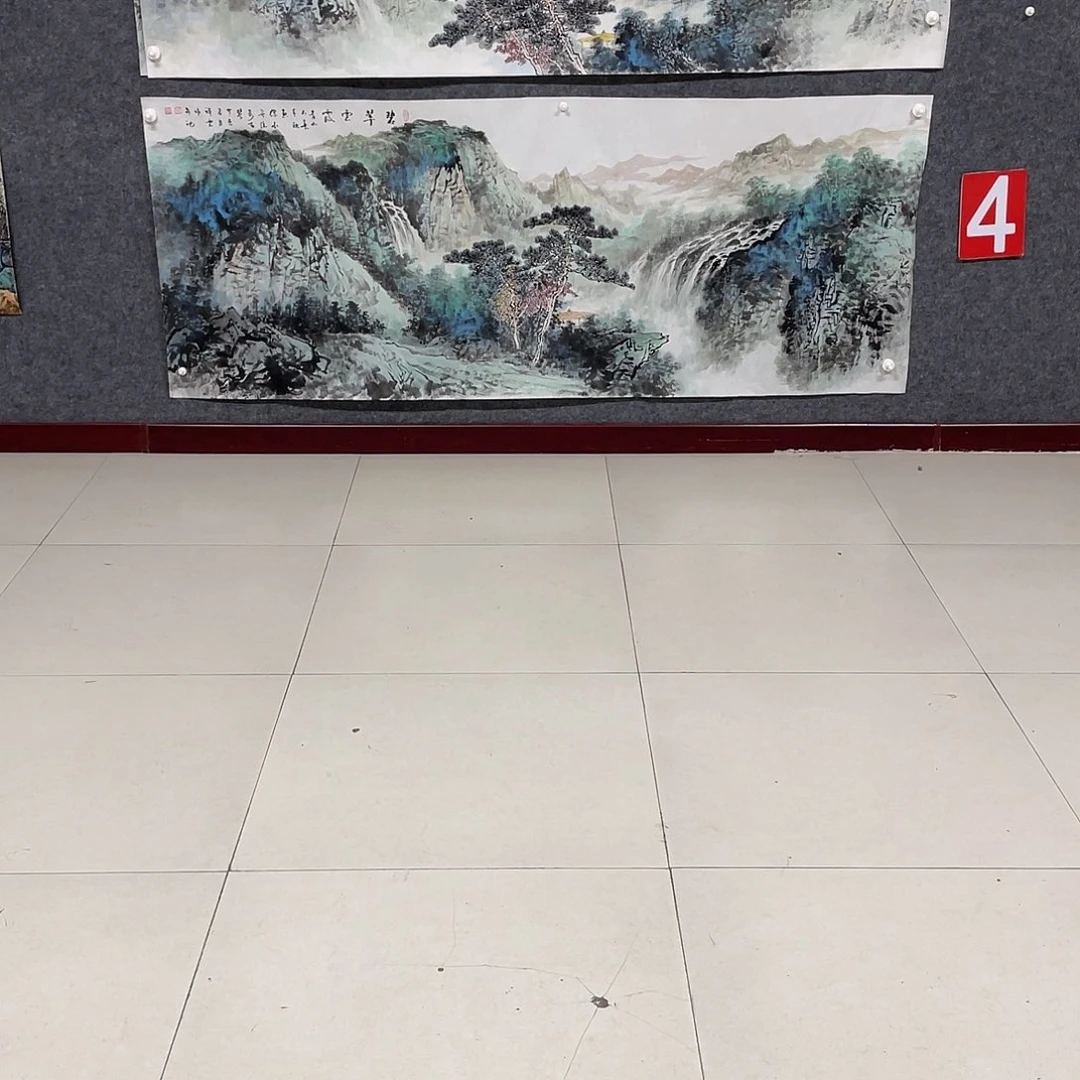 国画海*小六尺画芯作品