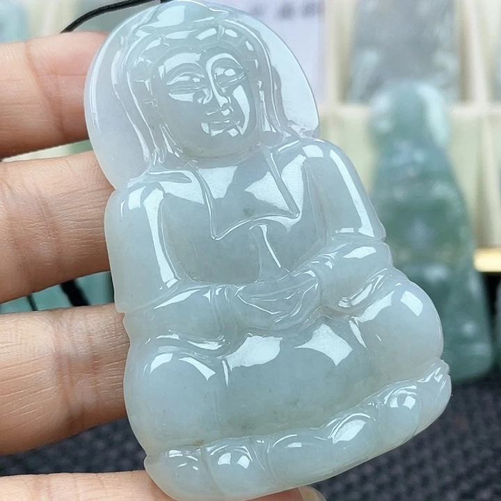 颈饰未镶嵌翡翠天然翡翠观音