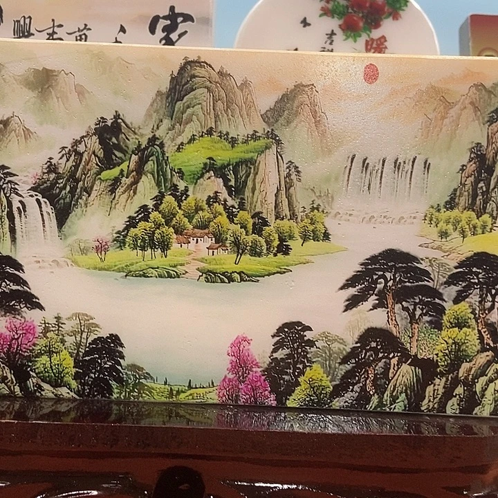 石材山水摆件超美漂亮