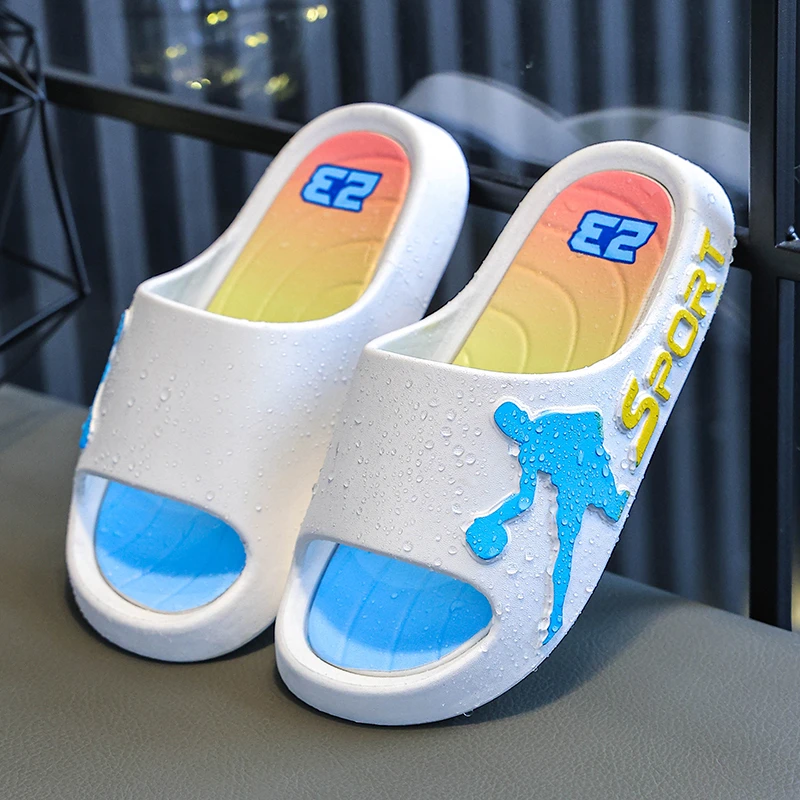 爆款男童拖鞋儿童中大童拖鞋8-16岁踩屎感新款家居软底室内凉拖鞋