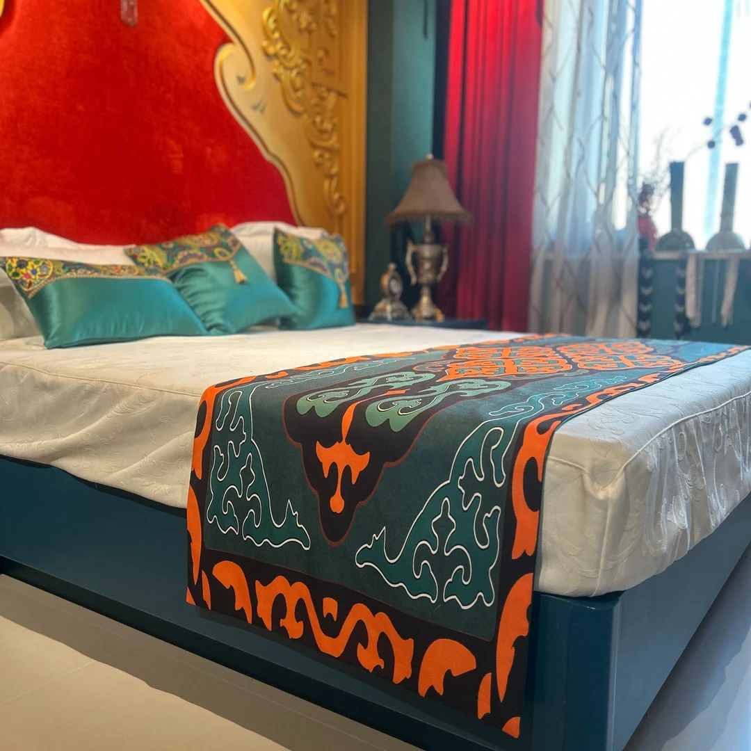 蒙古族民族风床尾巾