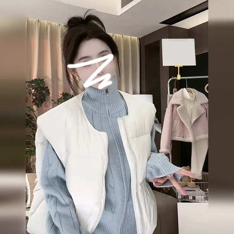 【清仓+运补5米】翻领拉链短款毛衣奶fufu冬季2025新款开衫上衣7801