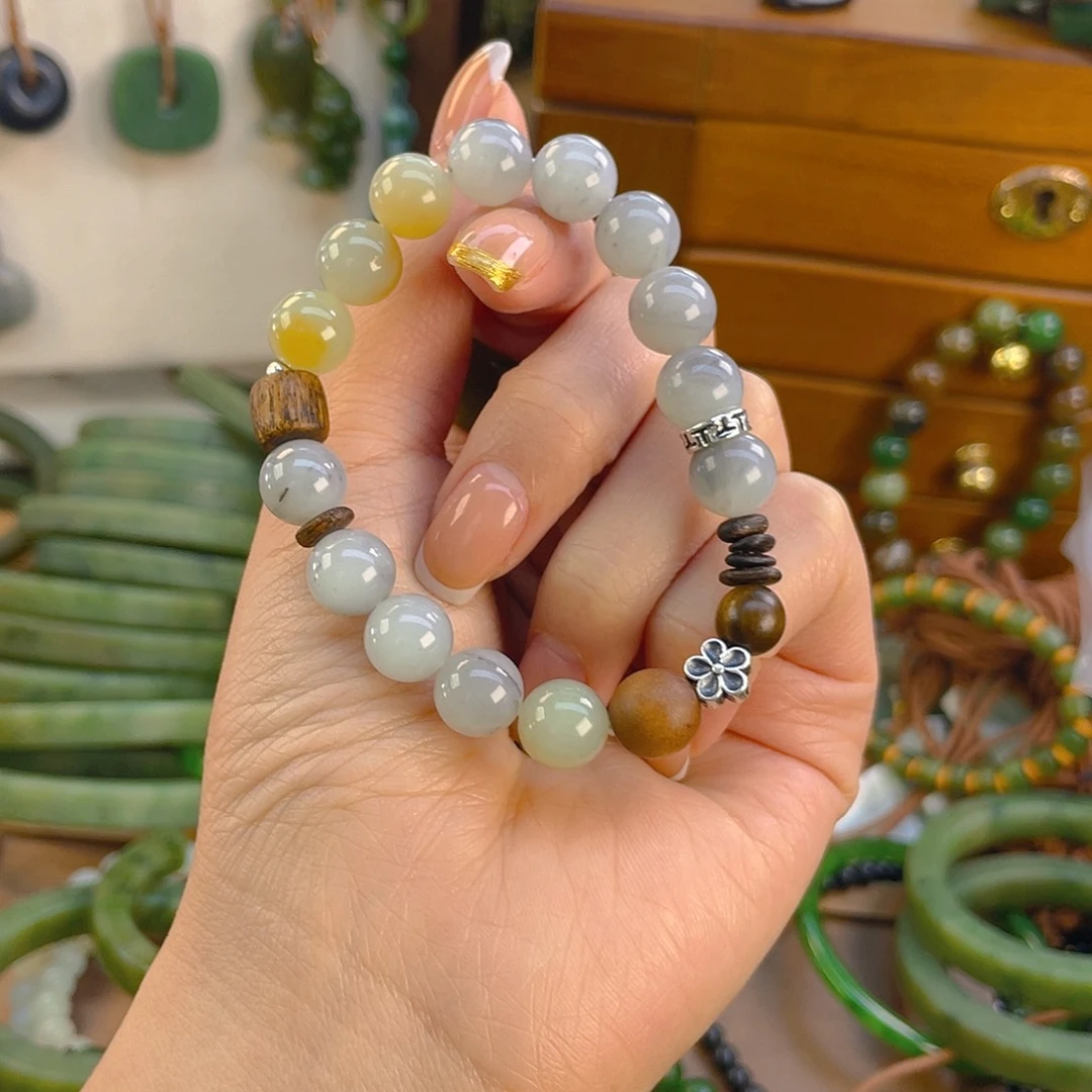 和田玉未镶嵌手链