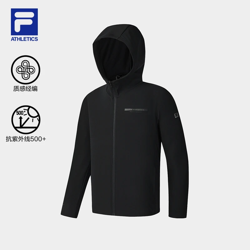 Fila/斐乐男【防晒保护连帽外套】新款高弹透气运动上衣A11M521503F