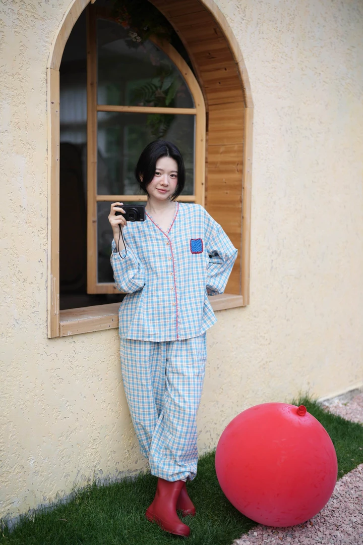 《蟲子姐姐专属》朵朵可可251-008睡衣女2025春夏棉麻家居服套装