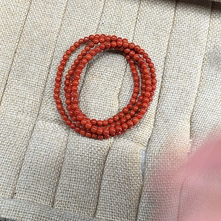 南红玛瑙未镶嵌手链项链多圈原矿瓦西双色4