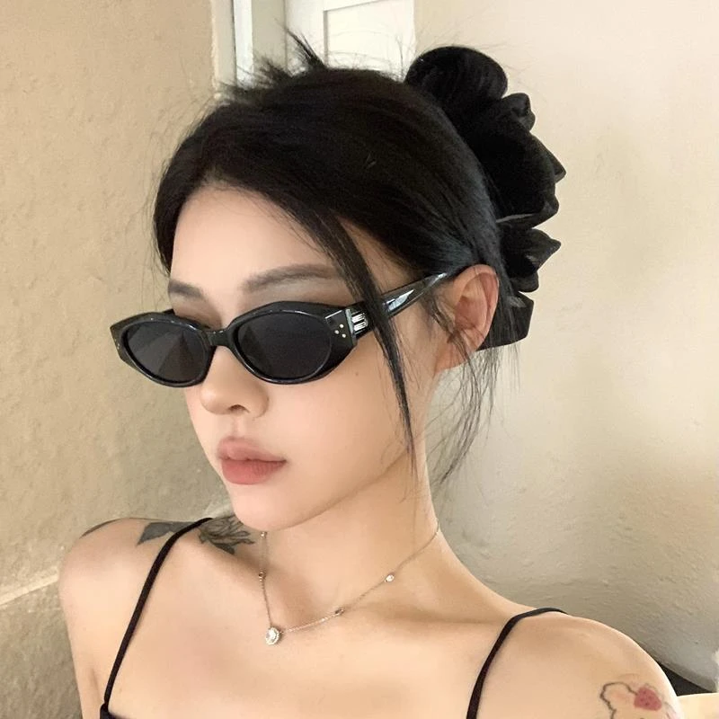 2025新款复古gm偏光墨镜女款猫眼小脸高级感防紫外线方圆脸太阳镜